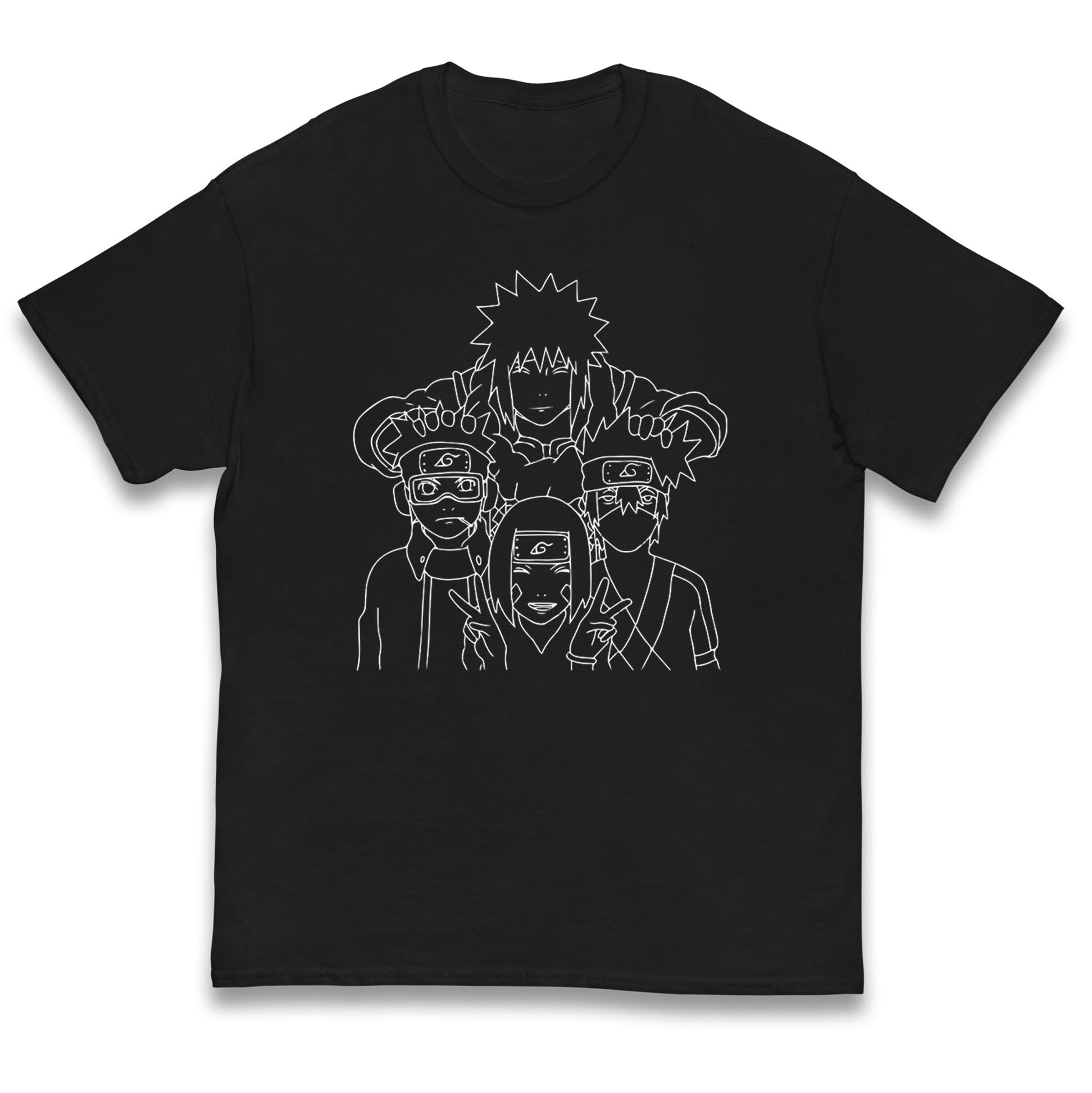 Naruto Shippuden kids T Shirt Minato Namikaze, Kakashi Hatake, Obito Uchiha, Rin Nohara Top 160