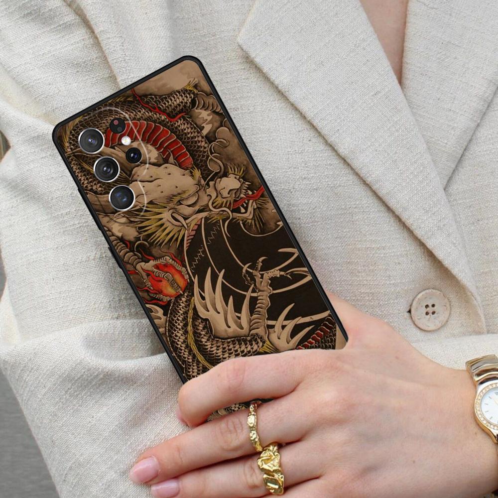Chinese Dragon SOFT Cell Phone Case for Samsung Galaxy S26 Ultra S25 S24 S23 S22 S21 S20 Note10 Cover