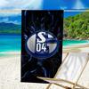 Asciugamano da Spiaggia in Microfibra Stella Splendente dell'FC Schalke, Leggero e Asciugatura Rapida, per Viaggi Estivi, Essenziale per la Spiaggia, Piscina all'Aperto