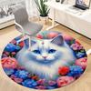 1pc Fluffy Cat Flowers Chair Carpet for Office, Non-slip, Soft and Durable Office Rug, Perfect for Office Yy251227148