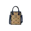 Logo Full Mark PVC Tote Bag Shopping Bag Shoulder Crossbody Handbag Mini Couple Style Unisex Tote Bags Khaki Blue 7ACRMD34NGP001-43BGS
