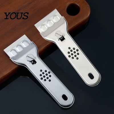 Glass Cooktop Cleaner Cleaning Spatula with Replaceable Blade, Multi Surface Stainless Steel Adhesive Remover Scraper Scraper, Multifunction Tool for