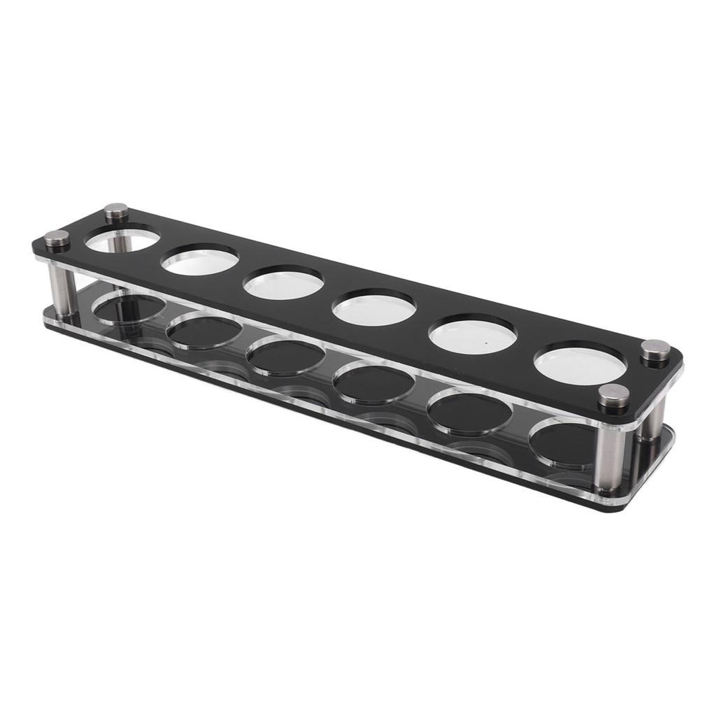 Vinflaskestativ Akryl Slagfast Dekorativt Vinstativ for Hjemmebar 1X6 6 Hoders Kombinasjonskopp