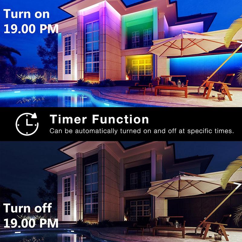 Upgraded 5-15M Waterproof RGB-IC LED Strip Light USB 5V Bluetooth APP Music SYNC Flexible Lamp Tape For Indoor Outdoor Home Deco