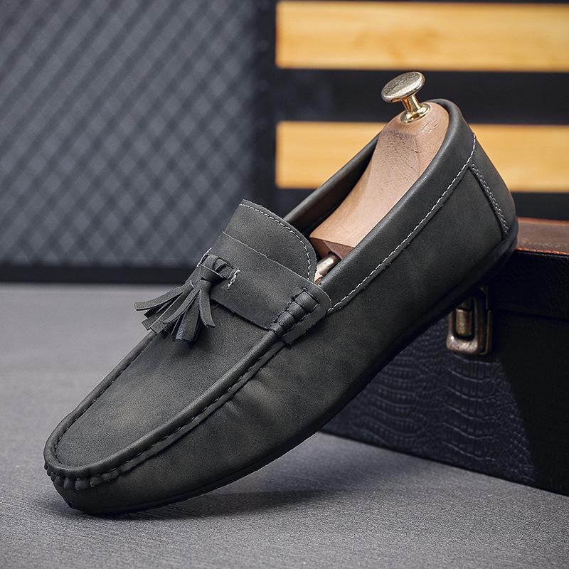 Fashion Shoes for Men 2024 New Classic Tassels Casual Shoes High-quality Suede Men's Leather Shoes Comfor Soft Sole Male's Loafers Flats