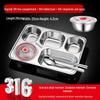 316 Stainless Steel Compartment Lunch Box Set with Bowl & Utensils