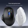 Rechargeable Silent Wireless Gaming Mouse with Triple-Mode: Bluetooth, 2.4G, Wired & Battery Display