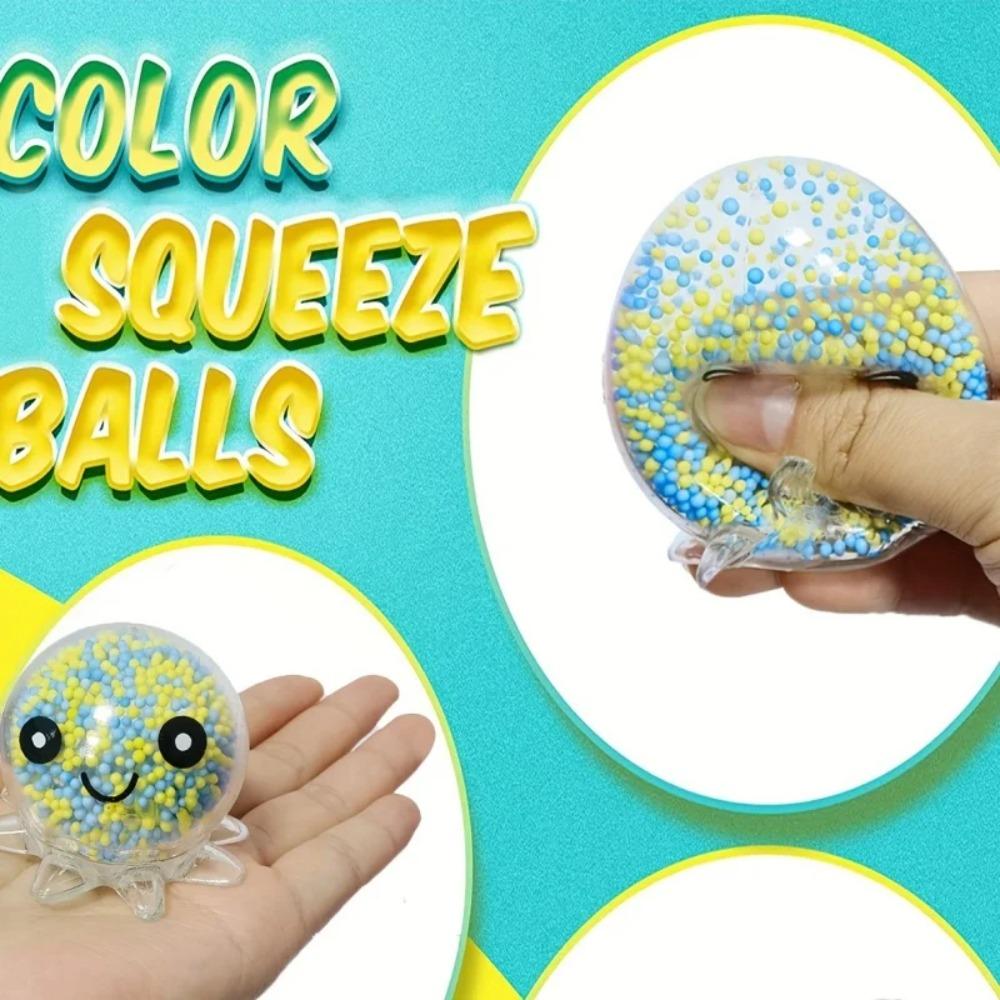 Light Up Squid Vent Ball Squeeze Toy Bubble Octopus Stress Relief Gadget For Adult Daily Use Holiday Gift Accessory