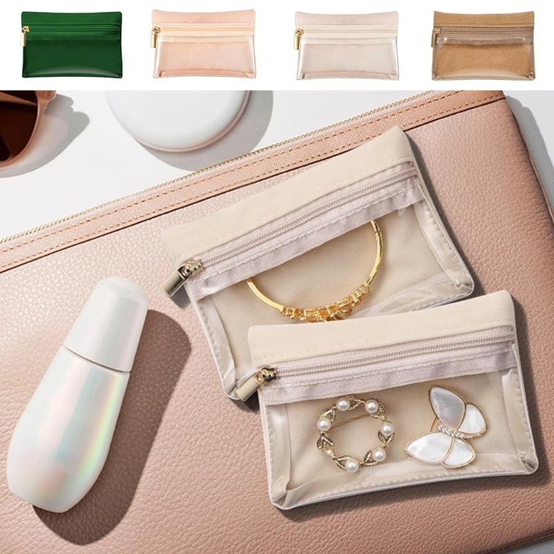 Fashionable Sturdy Jewelry Pouches 12 Pcs Travel Organizers Bags with Zippered for Jewelry and Small Accessories
