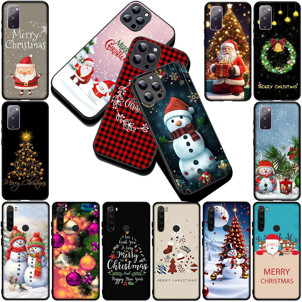 Père Noël Joyeux Noël Sapin de Noël Cerf Coque de Téléphone pour Apple iPhone 17 Air 12 13 Pro Max Mini ProMax 7 + 8 Plus Coque Souple