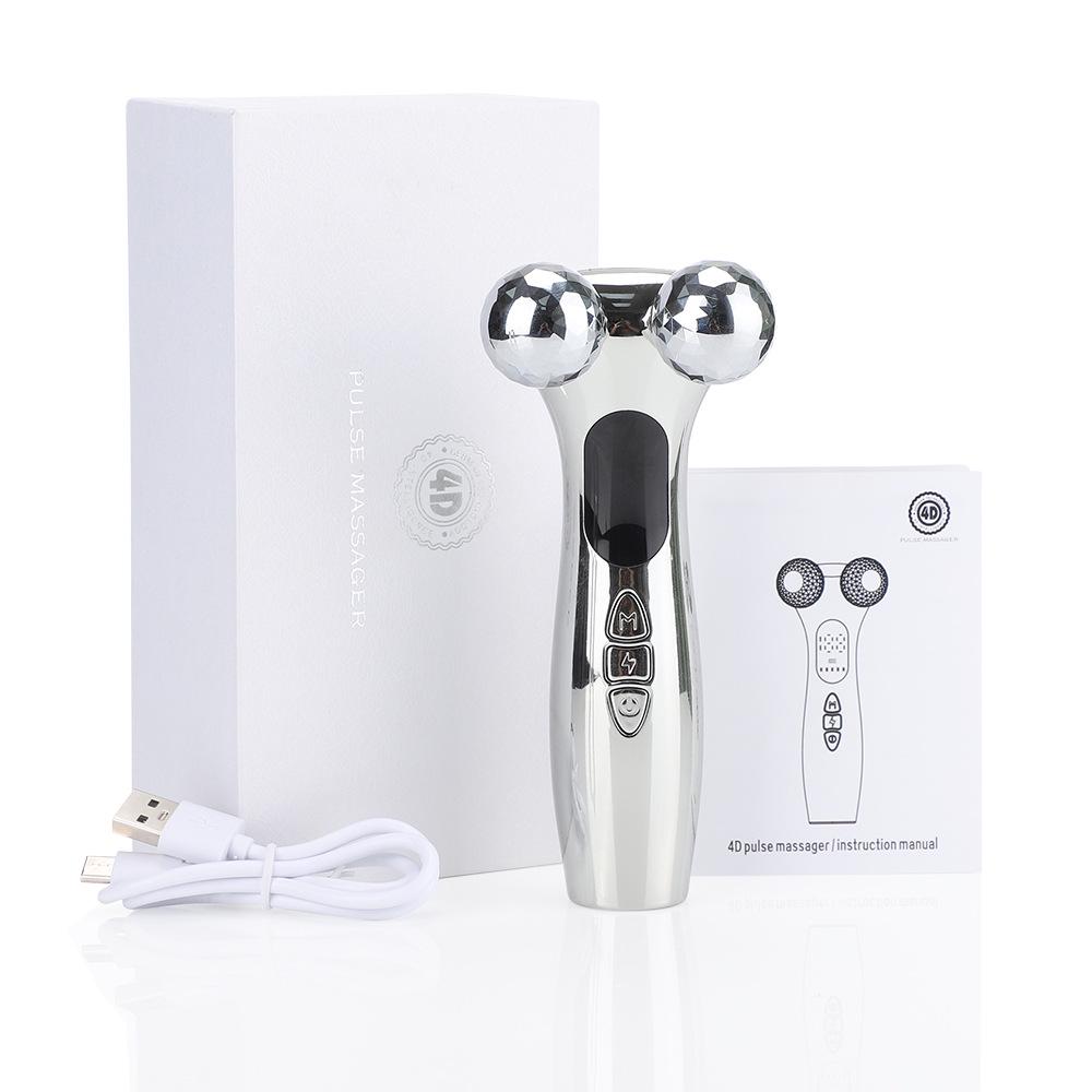 EMS Microcurrent Beauty Roller: Facial Massager & Body Shaping Device