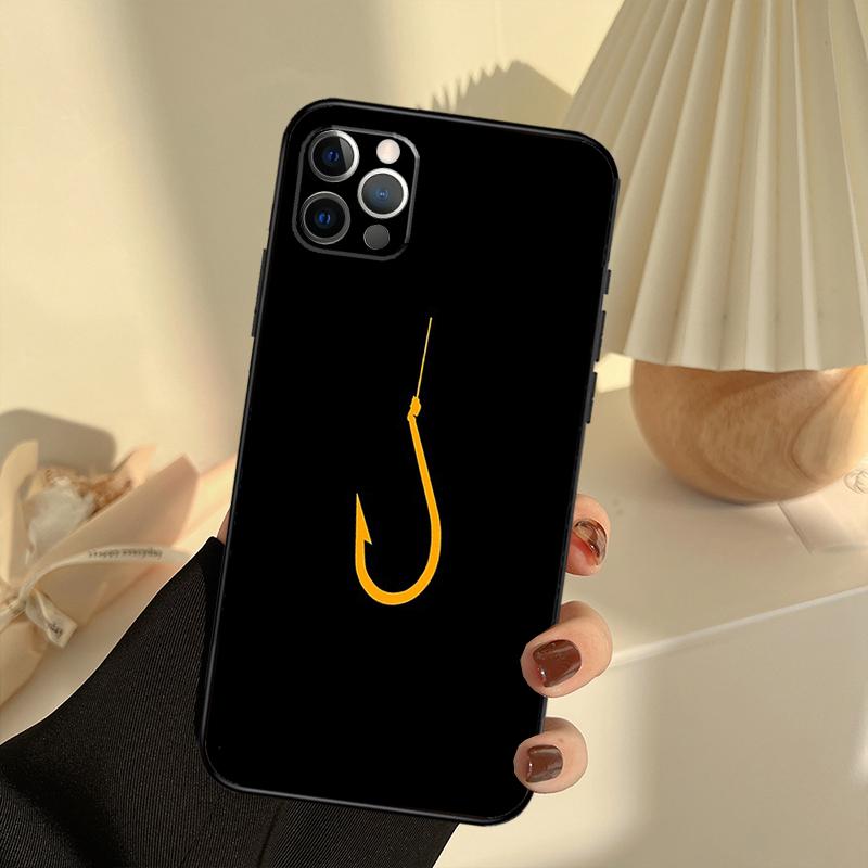 Carp Fish Fishing rod Hook Case For iPhone 11 12 13 14 15 16 Pro Max Cover For iPhone 13 12 Mini XR X XS Max Plus