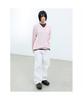 Saendeusaundeu (Unisex) Wool Blend V-Neck Sweater Pink