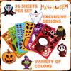 Halloween36 Pcssheets Halloween Decor Halloween Face Stickers Halloween Party Games Halloween Party Toddlers Halloween Sticker