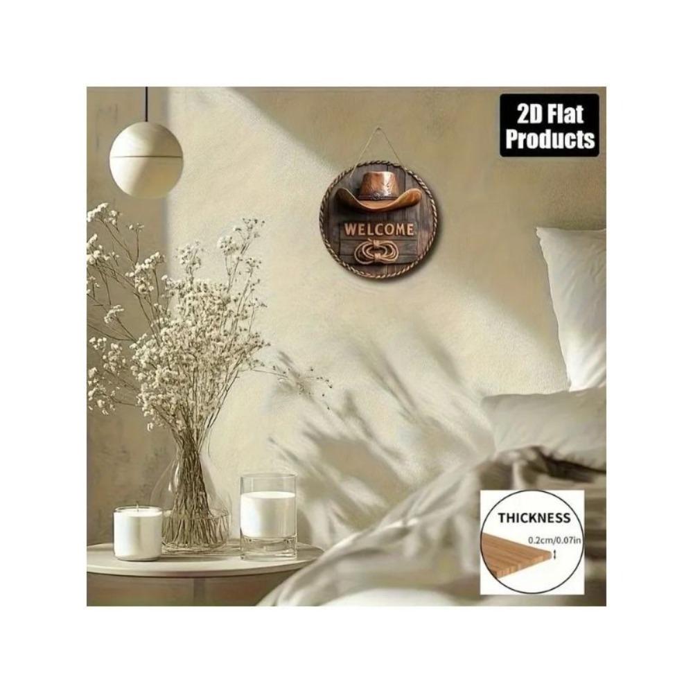 Flat 2D Wooden Sign, Hanging Decorative Accessories