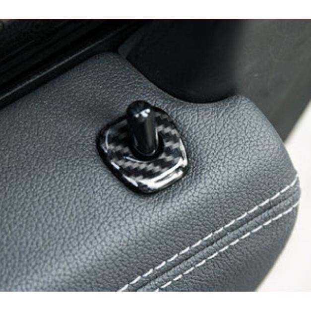 4PCS Carbon Fiber Interior Car Door Lock Pins Cover Trim For BMW X3 X4 2022 2023