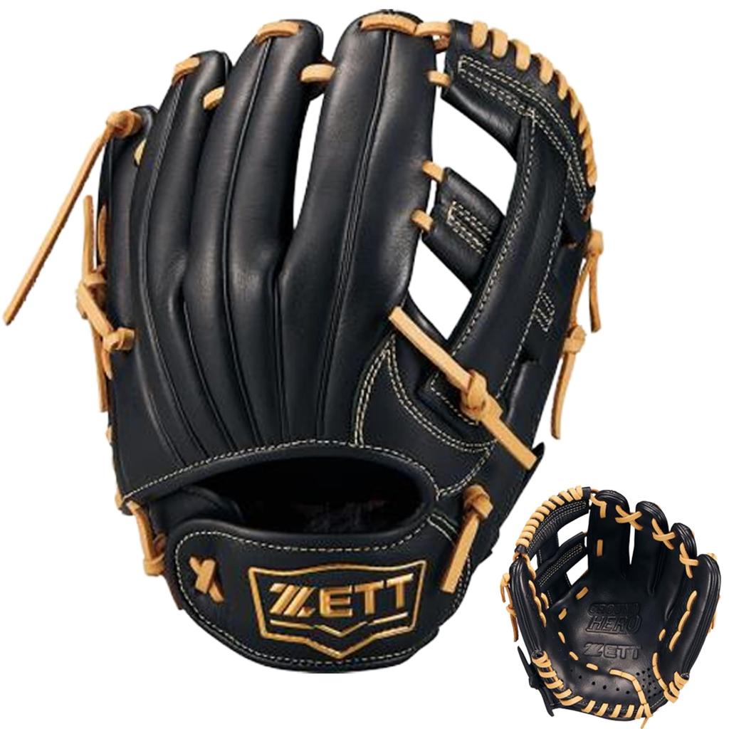 ZETT Youth Softball Ground Hero B BJGB76525F Glove, All-Around, Black/Pastel (1932), Size Small,