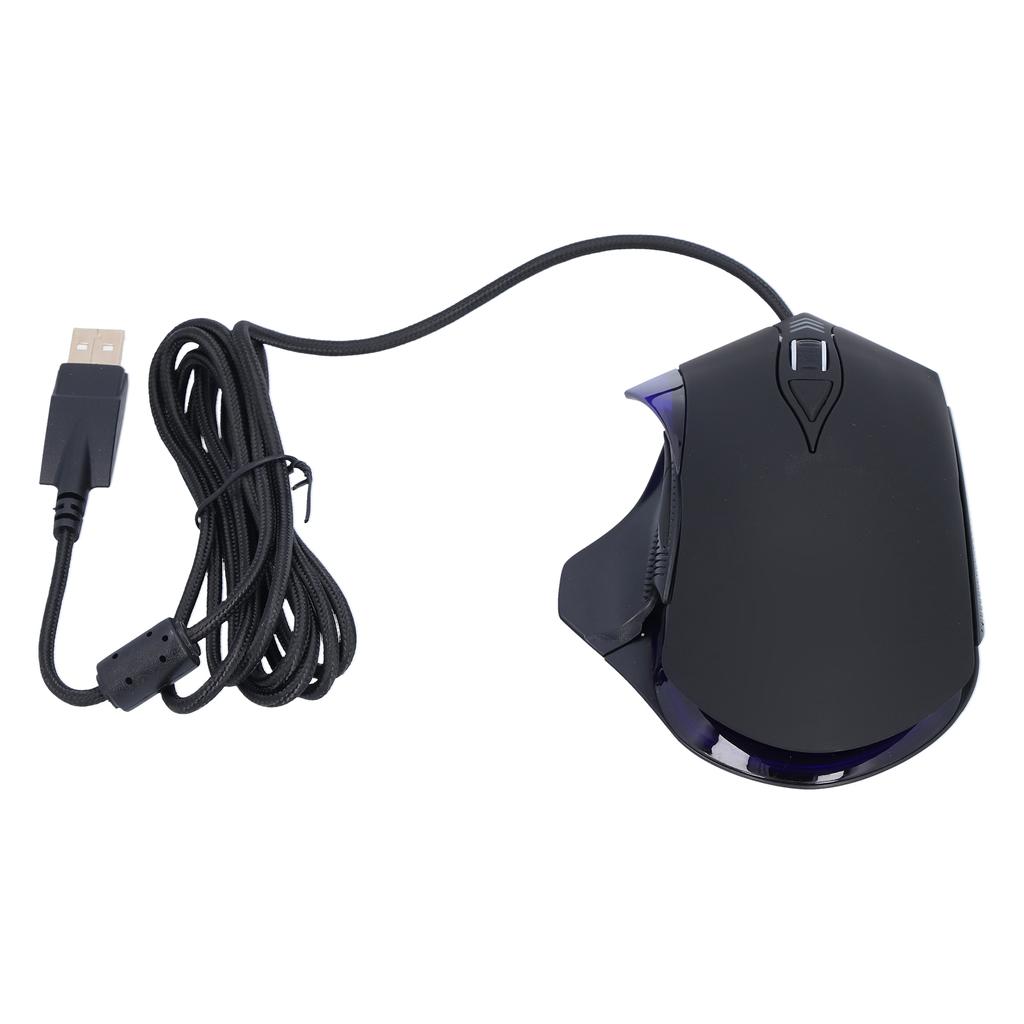 Gaming-Maus USB Tragbar Atmendes Licht 4 DPI Einstellbar Ergonomische Computer-Mäuse für PC Laptop