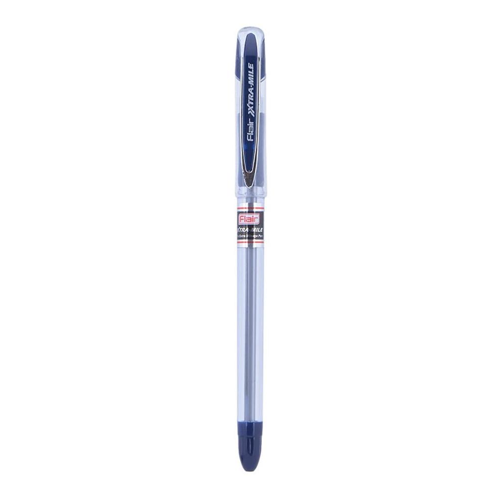 FLAIR Xtra Mile Ball Pen Wallet Pack 0.7 mm Tip Blue Ink Refillable Smooth Writing Pens Pack of 10 for Office School Use