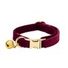 Personalized Plush INS Wind Velvet Cat Collar Velvet Cat Collar Luxury Cat Collar Cat Collar with Name Plate Bell Bow Tie New