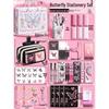 Astuccio Black Pink Farfalla per Bambini, Stile Dolce & Cool, Nuovo Modello 2025, Grande Capacità, Design alla Moda