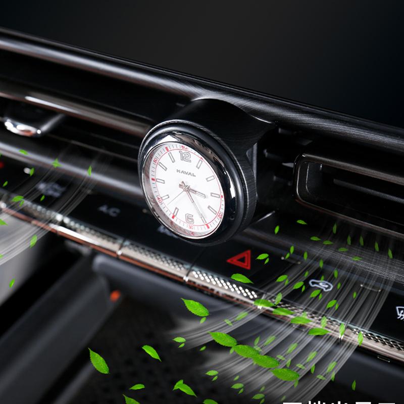 For 2024 GWM HAVAL H9 Central Control Clock Car Clock Air Outlet Quartz Watch Interior High-end Clock Modification