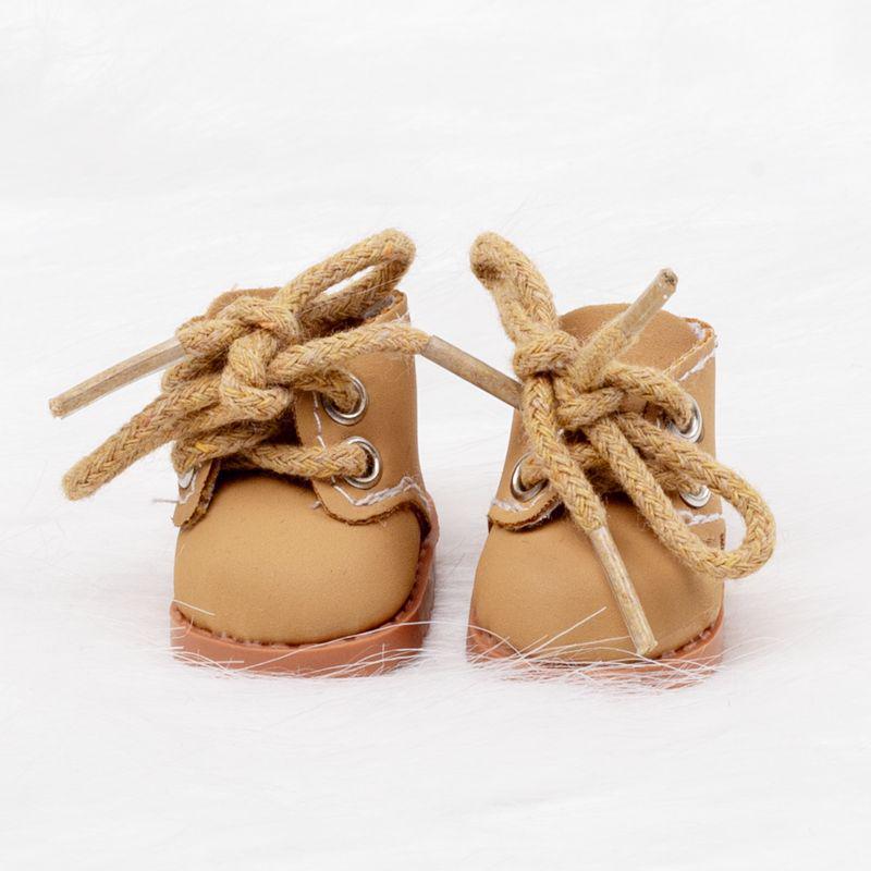 10cm Baumwollpuppenstiefel für 17cm Stoffpuppen - Macaron Trageschuhe, Spielzeugzubehör