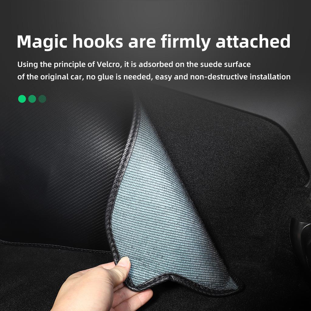 LUCKEASY for Tesla Model 3 Model Y Car Central Control Side Defense Kick Pad Protective Foot Pad Accessories Decoration Trim
