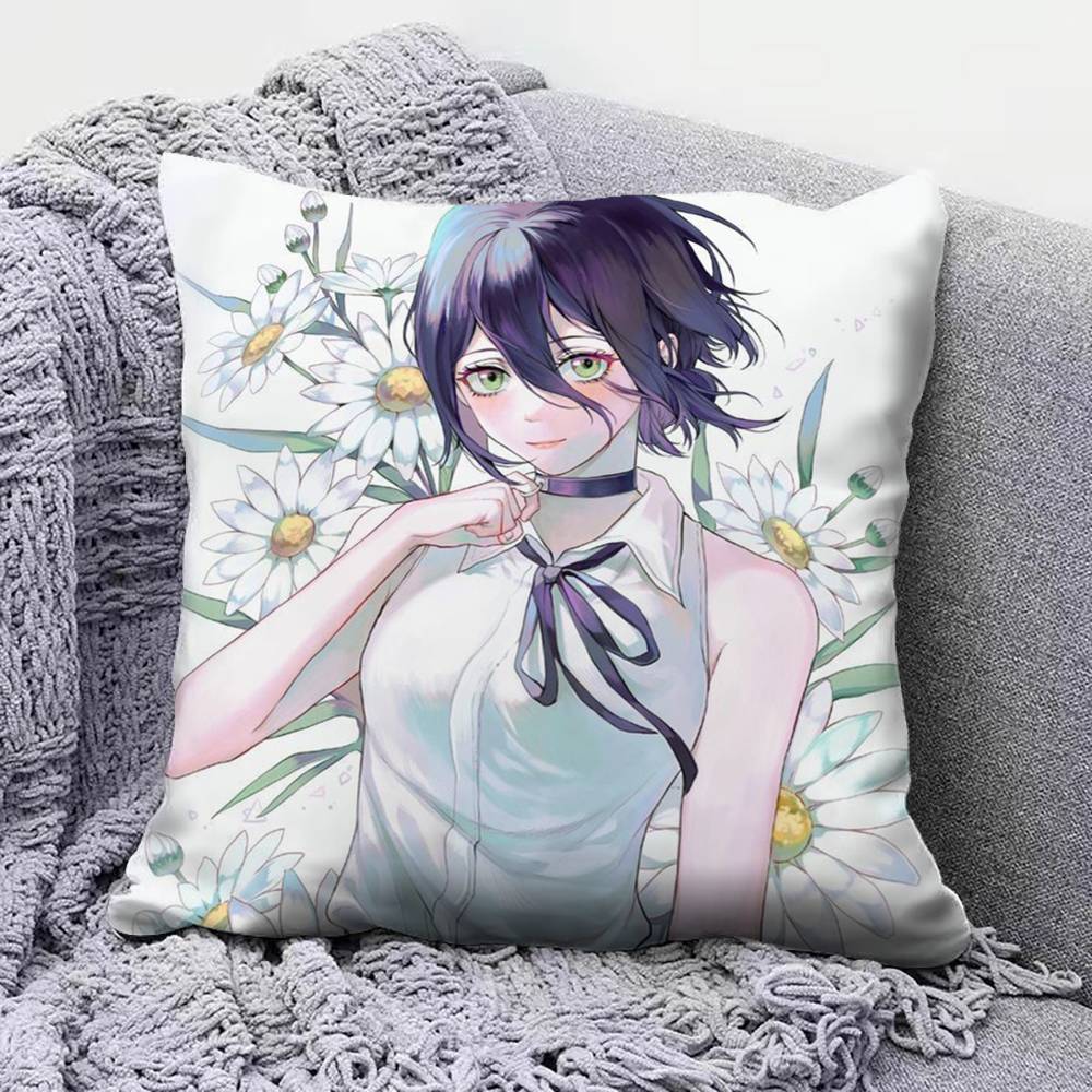 Reze Chainsaw Man Anime Girl Fujimoto Tatsuki Pillow Covers Home Sofa Cushion Covers and Aecorative Custom