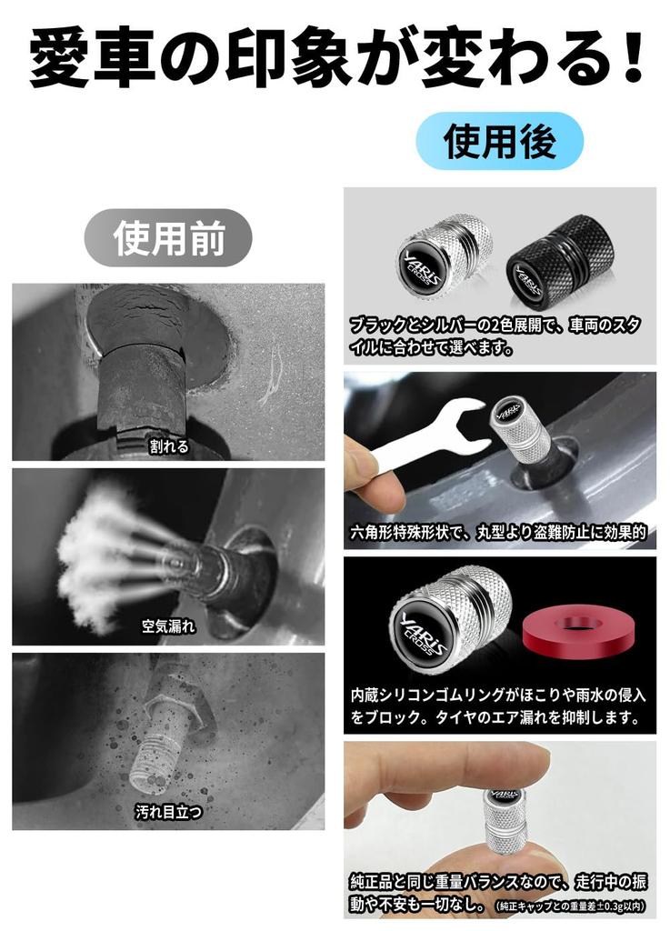 HUDIY [For Yaris Cross 10 Series] Air Valve Cap with