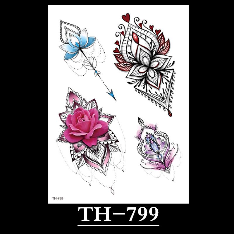 Flower Tattoo Sticker, Small Flower Tattoo Sticker, Tattoo Sticker Waterproof And Sweat-Proof Tattoo