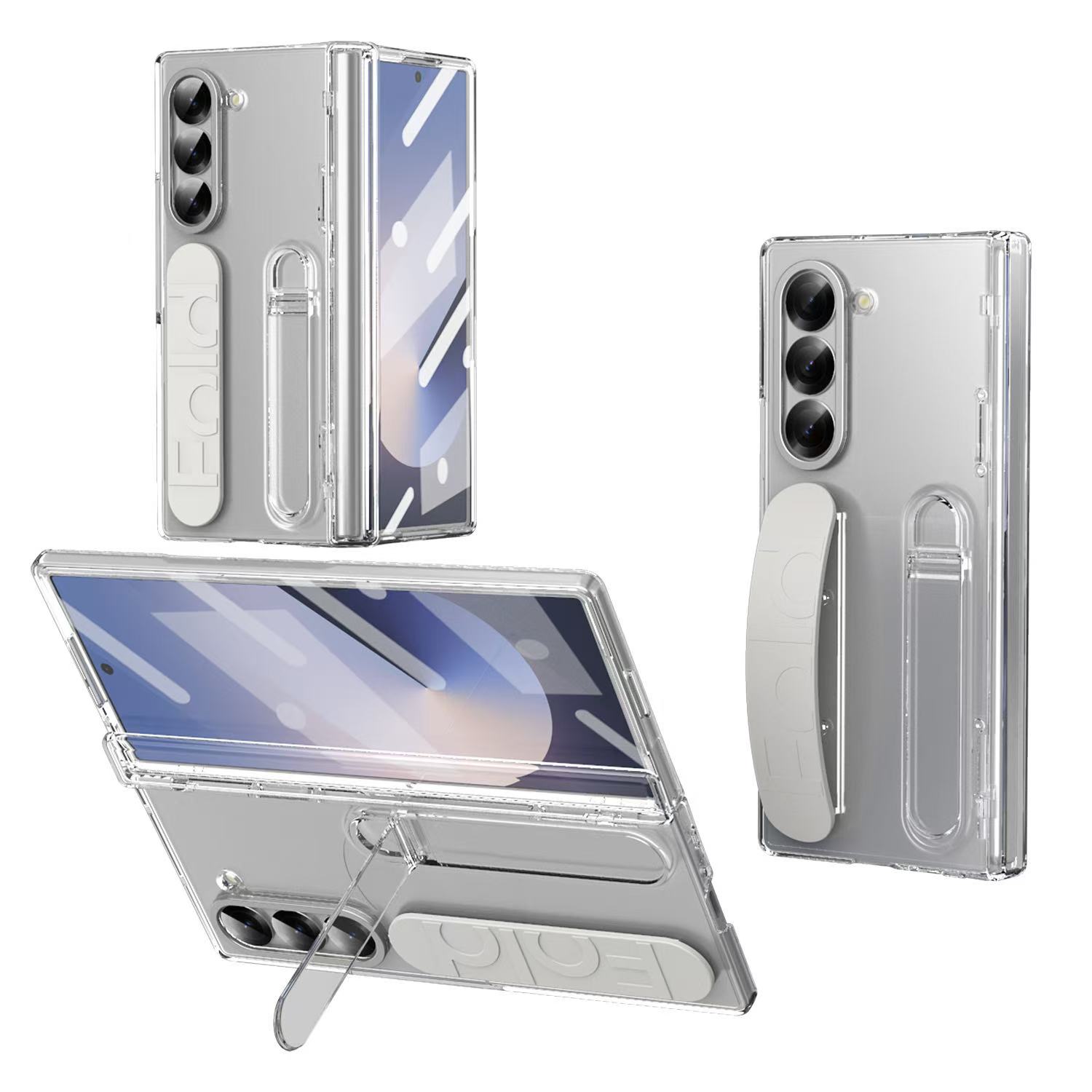

Оригинальный силиконовый чехол для телефона Samsung Galaxy Z Fold 6 5 4 5G с подставкой, стеклянной пленкой Z Fold6 Fold5, защитный чехол на шарнир For Galaxy Z Fold 5&With Glass Film