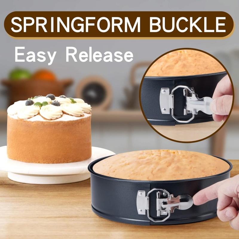 Metal Non-Stick Bake Mould Kitchen Accessories Leakproof Round Cake Pan Bakeware Removable Bottom Carbon Steel Large Cakes Mold