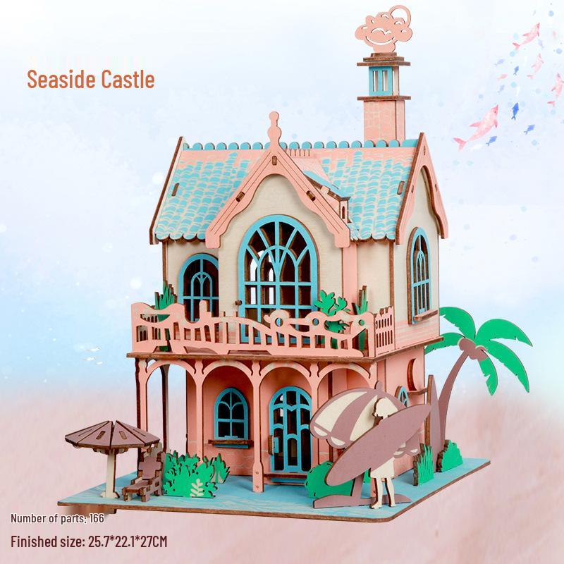 3D Wooden Puzzle Model Kit for Kids and Adults - Educational Brain Toy and Gift