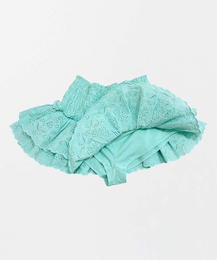 SCULPTOR Eyelet Tutu Mini Skort Mint