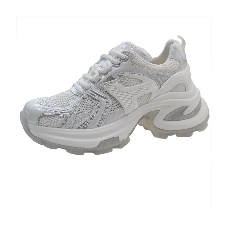 

Niche lightweight muffin platform dad shoes for women s new running lace-up mesh sports and leisure shoes for women 40