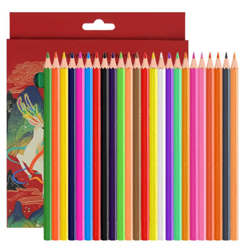 Colored Pencils 12/24 Oil-Based Drawing Pencils For Coloring Portrait Sketching Landscape Durable Soft Core