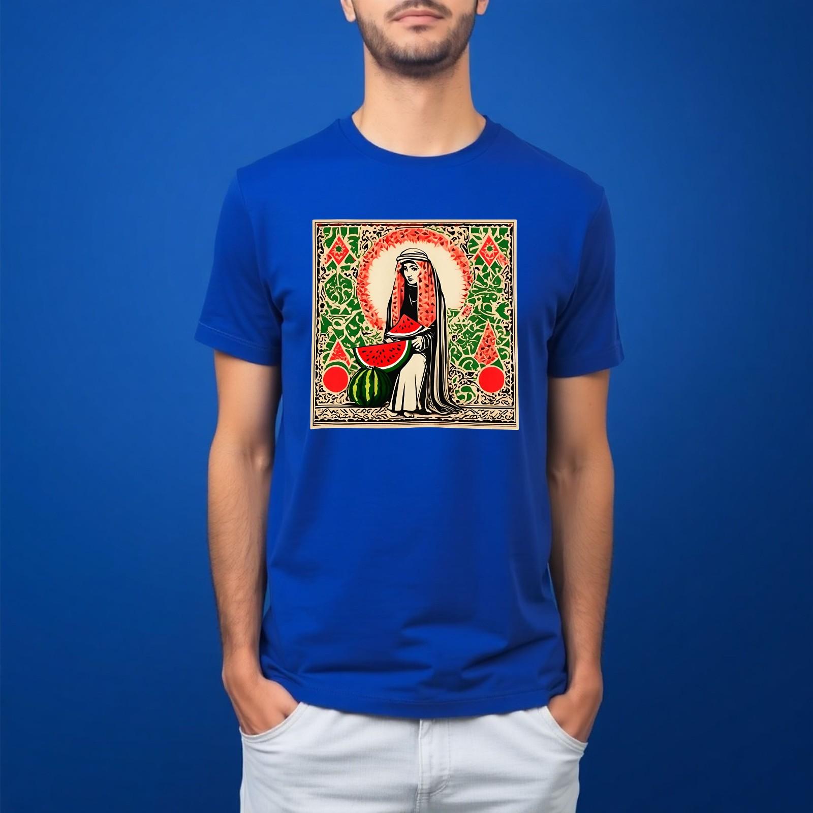 Palestinian Watermelon T-shirt Free Palestine Solidarity Gift Top Unisex Tee S