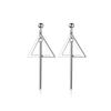 Japanese and Long Strip One-word Stick Triangular Round Square Long Geometric Earrings Simple Personalized Creative Stud Earrings