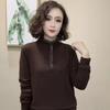 2025 Winter Stylish Versatile Double-Sided Fleece Slimming Women's Long Sleeve Top