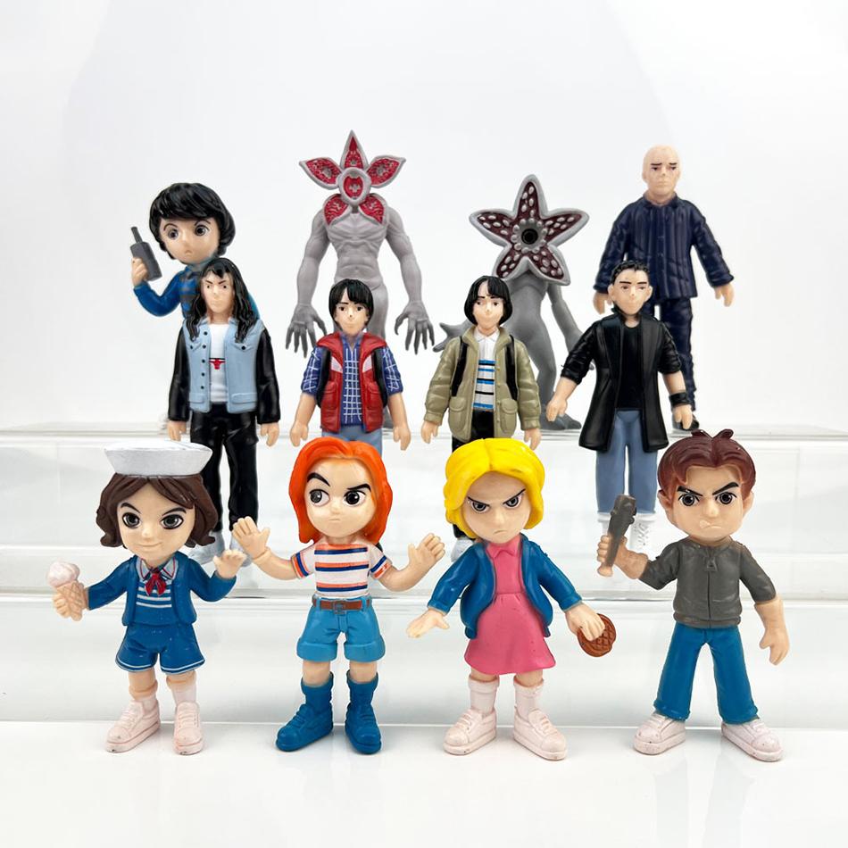 12Pcs/set Cartoon Anime Characters Figure Toy Cute Eleven Demogorgon Model Toys Desktop Ornaments Surprise Gift PVC Kid Friendly Entertaining Fun Play