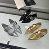 2025new Spring Autumn Women Pumps Natural Leather 22-24.5cm Cowhide+sheepskin+pigskin Pointed Toe T-strap Buckle Jane Shoes