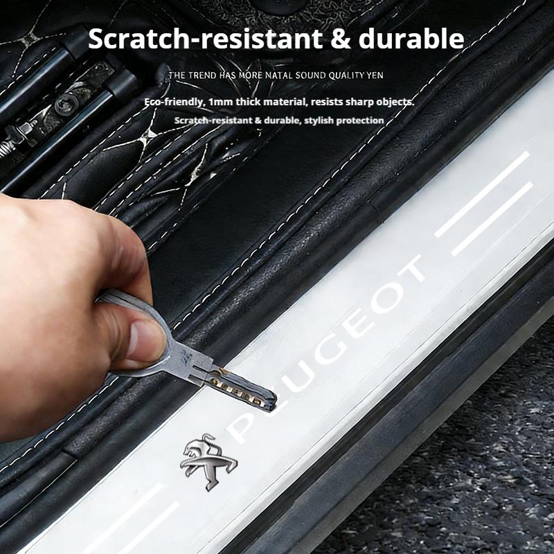 Car Door Sill Scuff Covers Guards Protector Scratch Decoration For Peugeot 206 207 208 301 307 308 408 508 607 2008 30085008 MM42