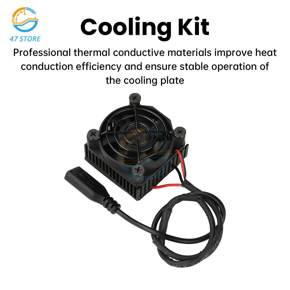 DC 5V DIY Semiconductor Refrigeration Kit High-Speed Silent Fan Cooling Module with TEC1-7103 Chip for Heat Dissipation Radiator