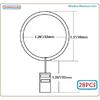Curtain Rings with Clip - Set of 28,Interior Diameter 1.26",Fits for 1-Inch Metal Rod - Satin Nickel