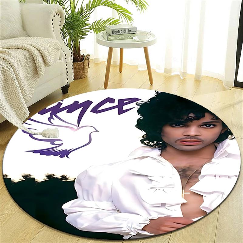 1pc Prince1 Design Printed Area Round Carpet for Bedroom Living Room Home Decor Rugs Mat Non Slip Mat Rug for Bedside