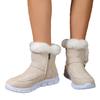 Snow Boots Women's Short Tube Fleece Thickened Martin Boots New Winter Belt Buckle Short Boots Warm Fluffy Cotton Shoes