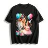 Mom And Kid Birthday Party Print Casual Top For Adults Kids Pure Cotton T-shirt