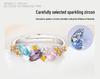 Women's S925 Sterling Silver Zircon Fashion Ring with Cross-border Design