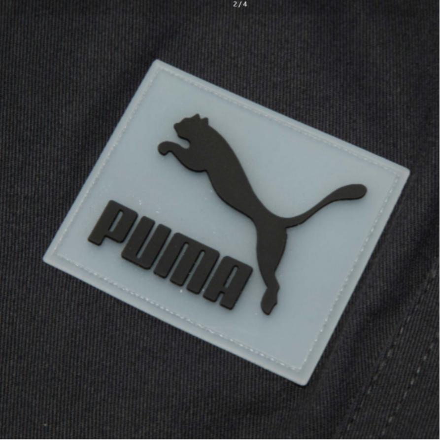 Puma Solid Color Logo Drawstring Casual Pants Unisex bottoms Grass-Grey 622144-75